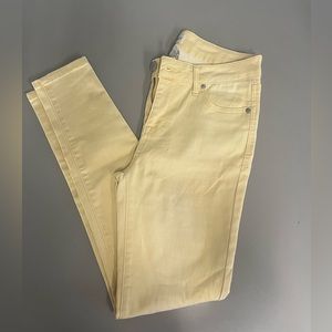 Light yellow stretchy jeans, size 5